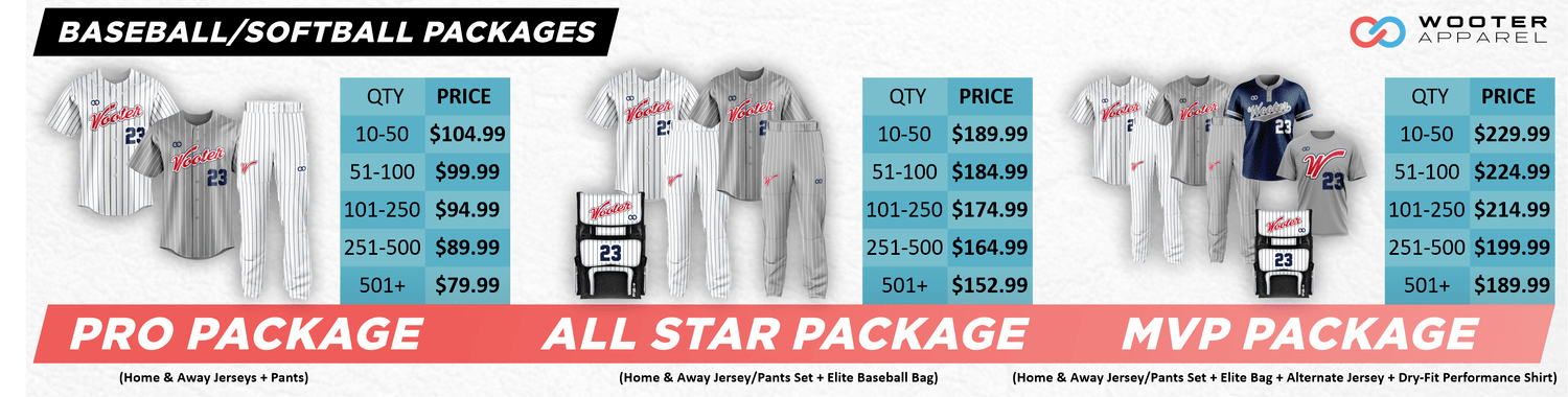 Baseball Uniform Packages